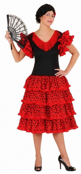 Robe de flamenco rouge Martina