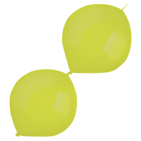 50 ballons guirlandes métalliques vert clair 30cm