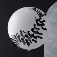 Stor måneballon med 3D flagermus