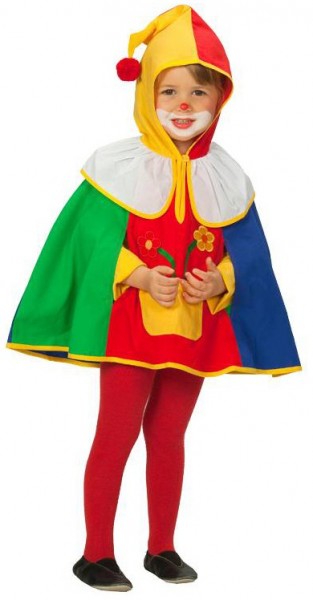 Kolorowa peleryna dziecięca klauna Pepe