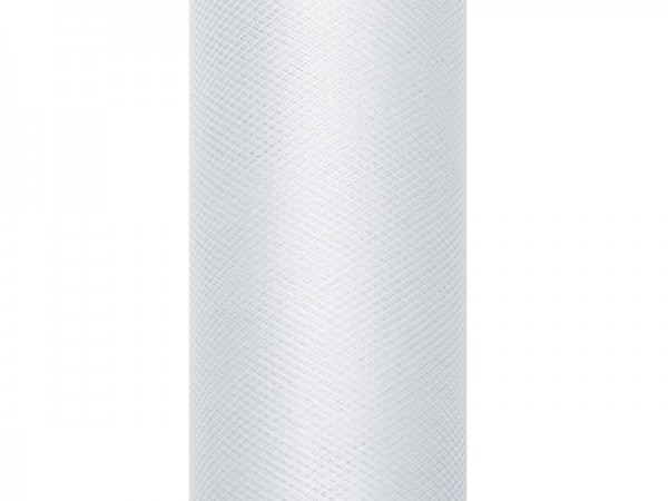Runner da tavolo in tulle grigio chiaro 80 x 900 cm