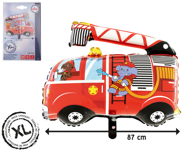 Wóz strażacki z balonem foliowym XL 80 x 87 cm