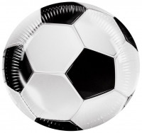 6 Football Party Paper Plates 23cm