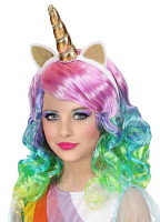 Preview: Unicorn child wig Misty Rainbow