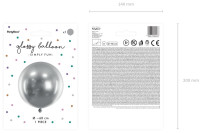 Förhandsgranskning: Ballong Rund Glänsande Silver 60cm