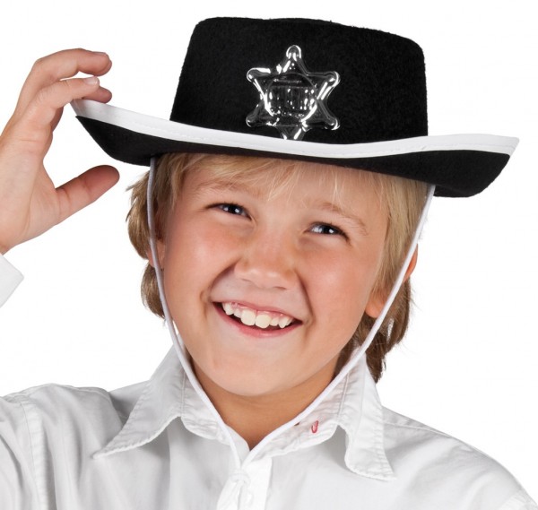 Sombrero de sheriff del salvaje oeste para niños