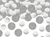 Oversigt: Sølvglitter konfetti scatter dekoration 6g