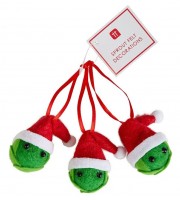 Preview: 3 Brussels sprouts Christmas hangers 7 x 4cm