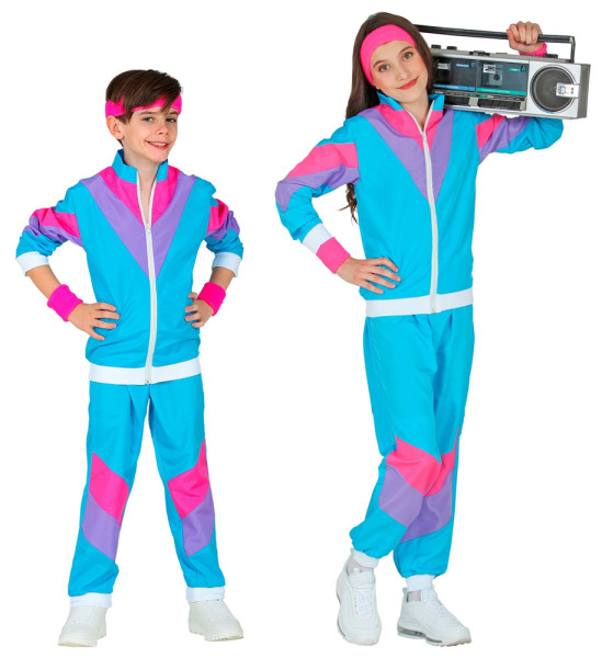 80s jogging suit for children blue