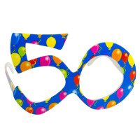 Okulary imprezowe 50 Balonów niebieskich