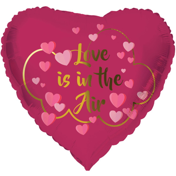 Love is in the air heart balloon 45cm