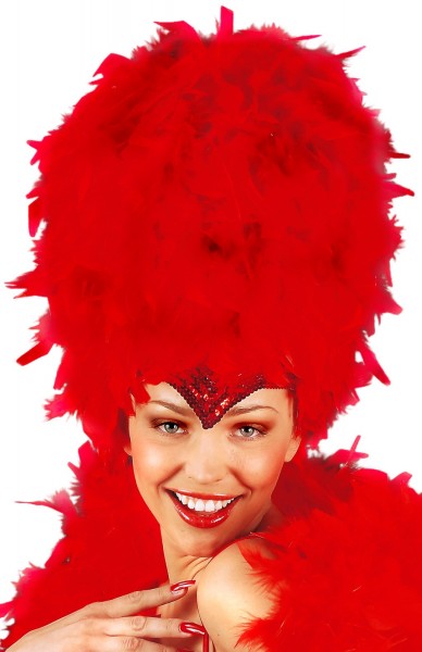 Brasilia red feather headdress
