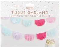 Preview: Pastel Colorful Crescent Garland 3m
