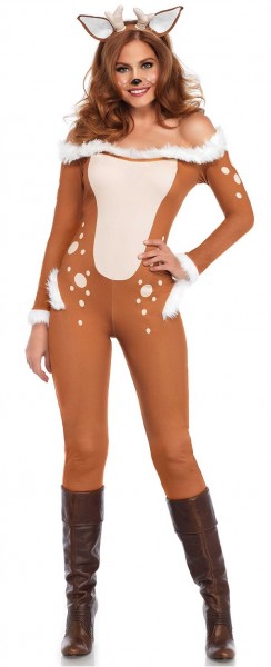 Sexy fawn ladies catsuit