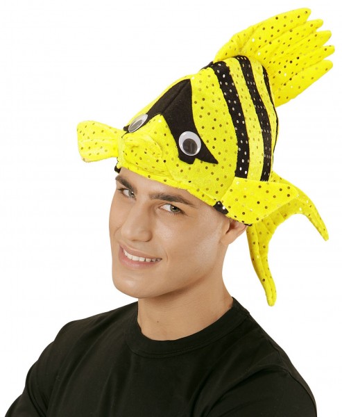 Cappello da pesce tropicale giallo-nero 5