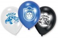 Vorschau: 6 Polizei-Einsatz Luftballon 23 cm