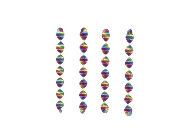 4 perchas de espiral de rotor Rainbow Party 60cm