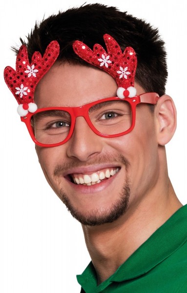 Weihnachts Rentier Brille