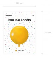 Vorschau: Orbz Ballon Partylover gold 40cm