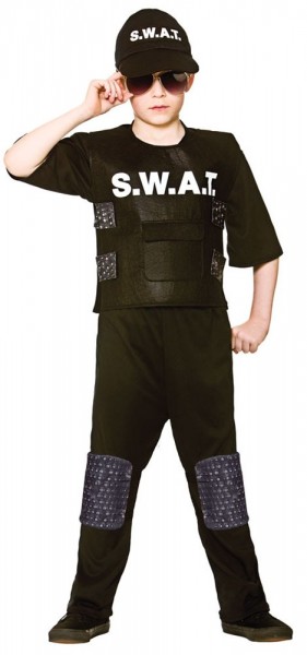 SWAT special forces police officer costume for children
