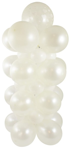 Conjunto de globos de bricolaje columna decorativa blanca