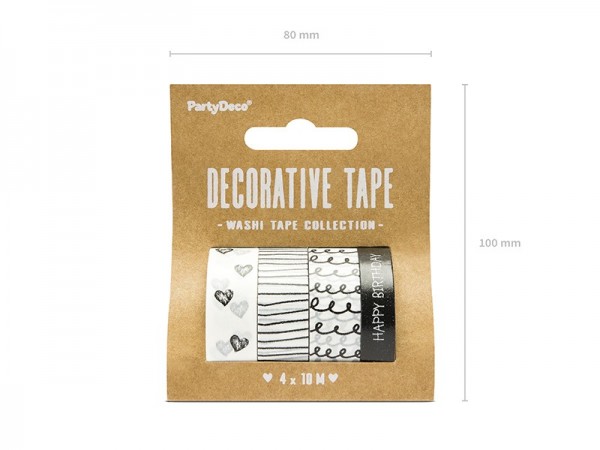 Gift tape mix black and white 2