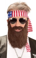 Vista previa: Barba rockera con banda de pelo estadounidense