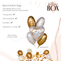 Vorschau: Heliumballon in der Box Smooth Christmas Gold