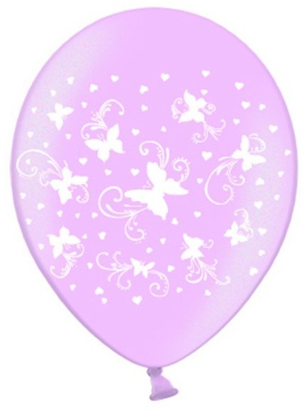 50 balloons butterfly candy pink