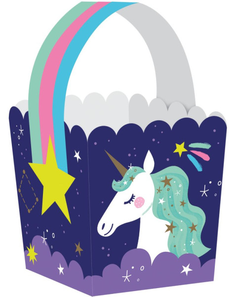 8 bolsas de regalo de unicornio galaxia