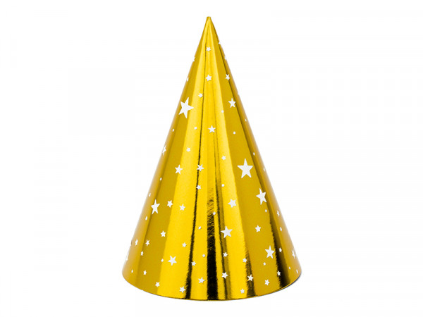 6 VIP New Year party hats 16cm