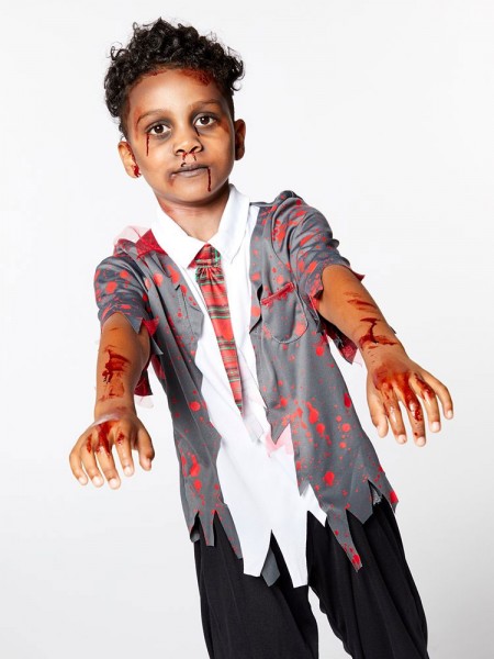 Kostium nieumarłego studenta zombie dla dzieci 3