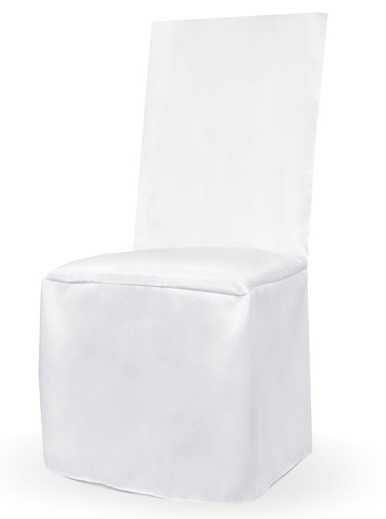 Funda de silla decorativa blanco mate
