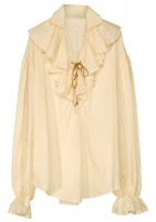 Preview: Cream colored pompous pirate blouse