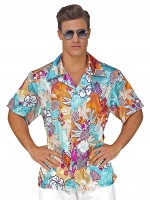 Aperçu: Chemise Hawaï turquoise pour homme