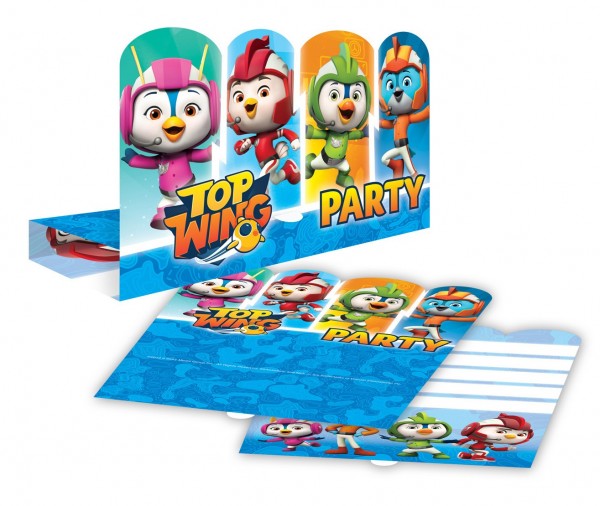 8 Top Wing Heroes Invitation Cards