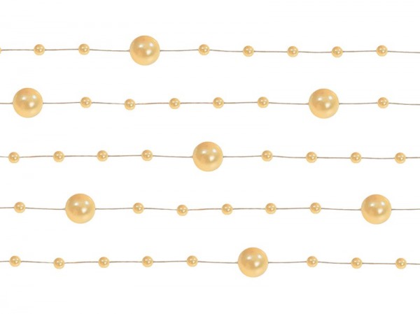 5 guirnaldas de perlas Sissi gold 1.3m 2