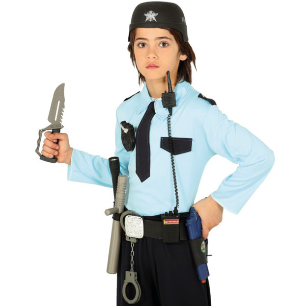 Ensemble de police avec casque pour enfants