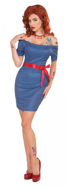 50s polkadots kjole til kvinder