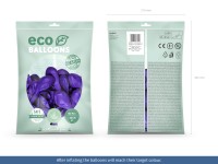 Preview: 100 eco metallic balloons violet 30cm