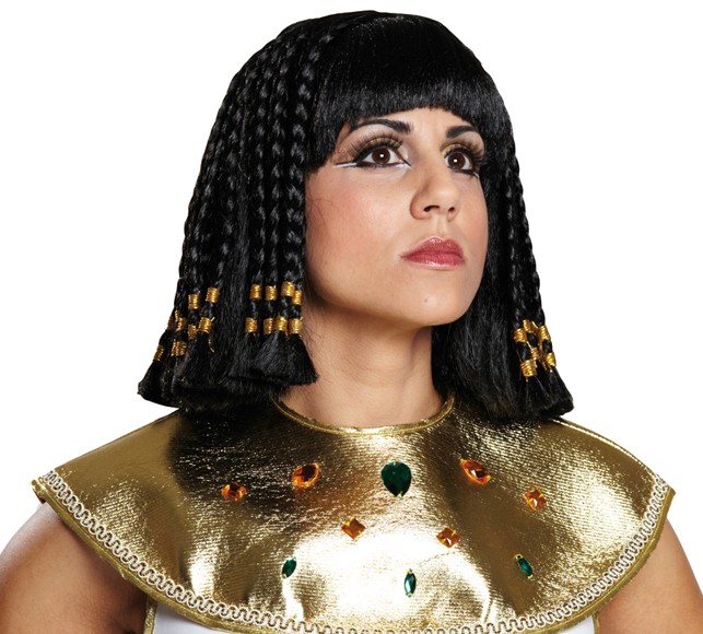 Antique Cleopatra wig with plaits.
