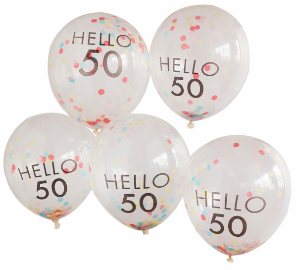 5 Milestone 50`th Eco Ballons 30cm 2