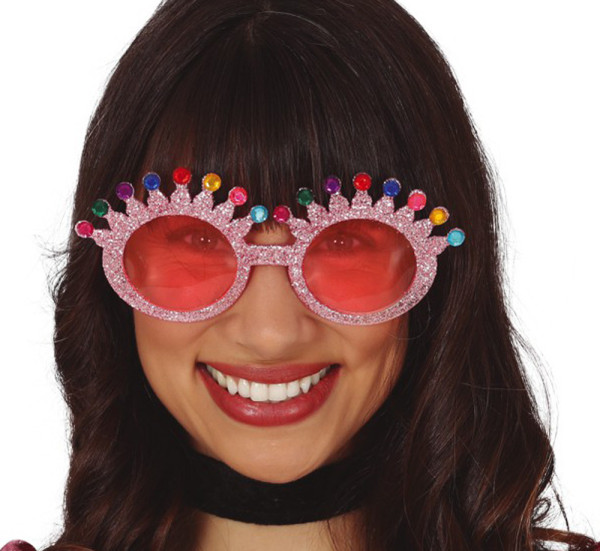 Glamor crown glasses pink