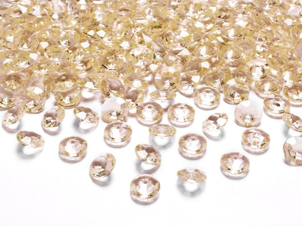 100 diamants décoratifs orange 1,2cm