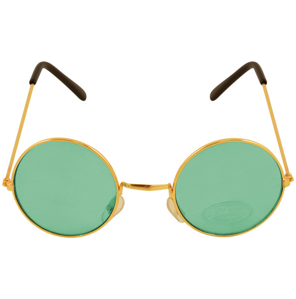 Okulary Lennon złoto-zielone