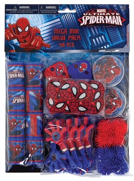 Ultimativer Spiderman Geburtstags Mix Für Geschenktüten 48-Teilig