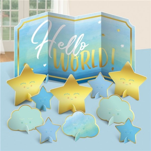 Oh Baby Hello World Party decoration 11 pieces