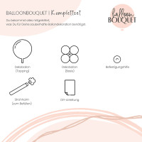 Vorschau: Stehendes Ballon Bouquet-Set - Willkommen Baby