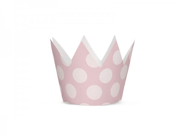 4 cute party crowns 1st birthday light pink 3rd