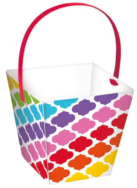 24 snack boxes with handles, colored